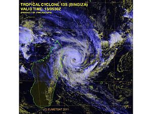 Bingiza reaches major hurricane strength, eyes Madagascar