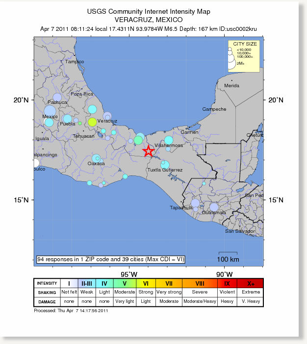 Magnitude 6.5 earthquake shakes wide area of southern Mexico