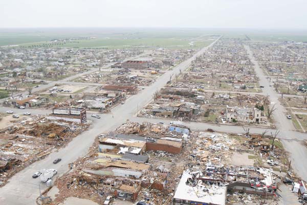 The tornado damage scale in images