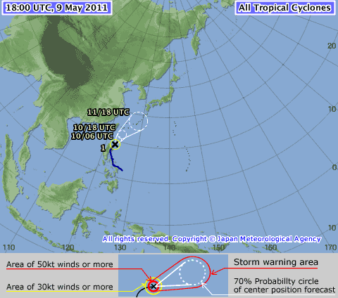 Tropical storm Aere nearing Fukushima nuclear plant