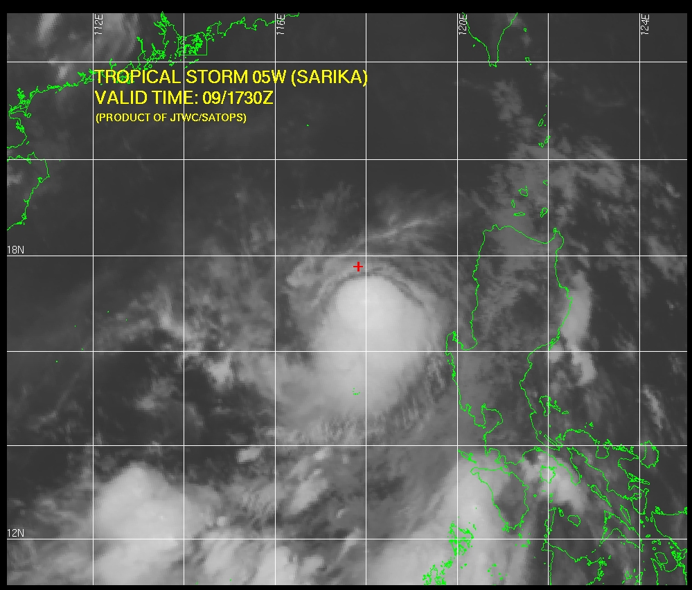 Tropical depression formed near Philippines