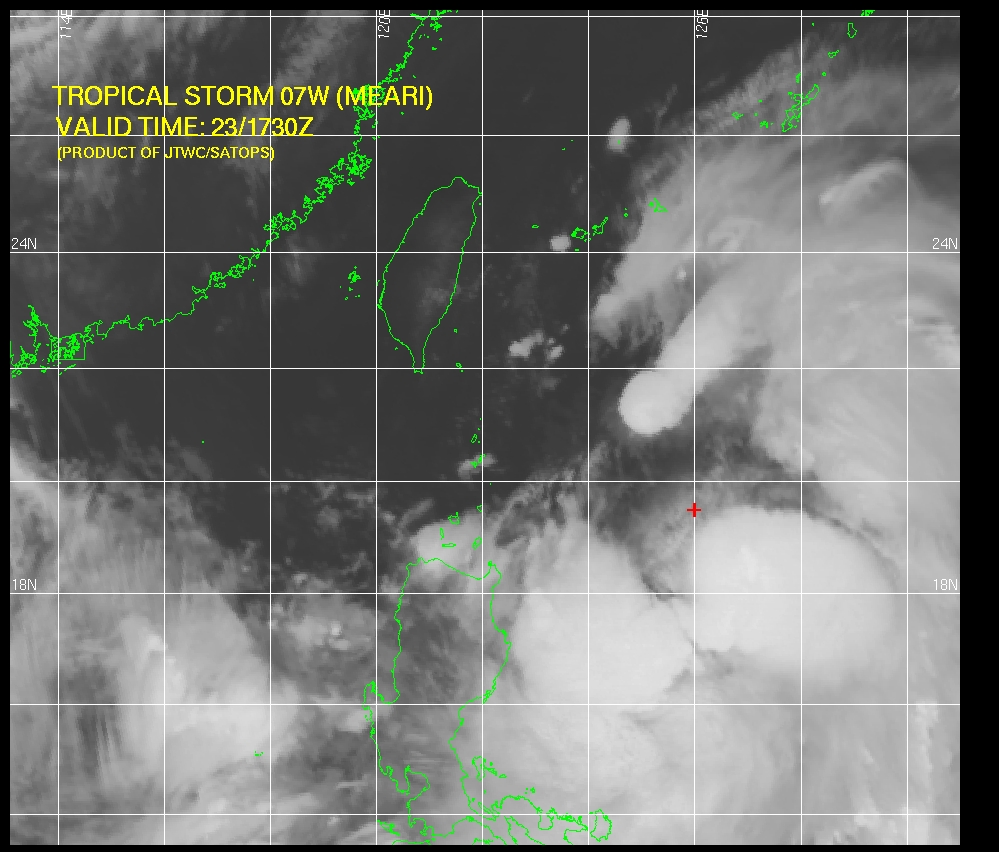 Tropical storm Meari is expected to strengthen and become a category 1 typhoon