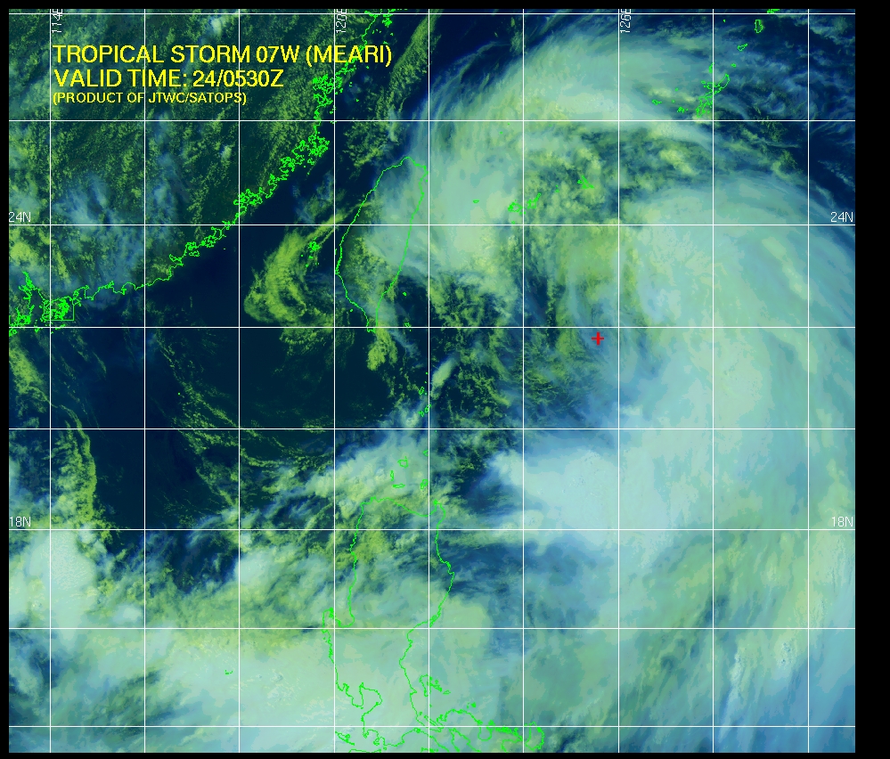 Tropical Storm “MEARI” has maintained its strength as it continues to move North Northwestward
