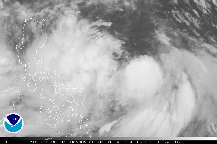 Typhoon Meari gaining strenght