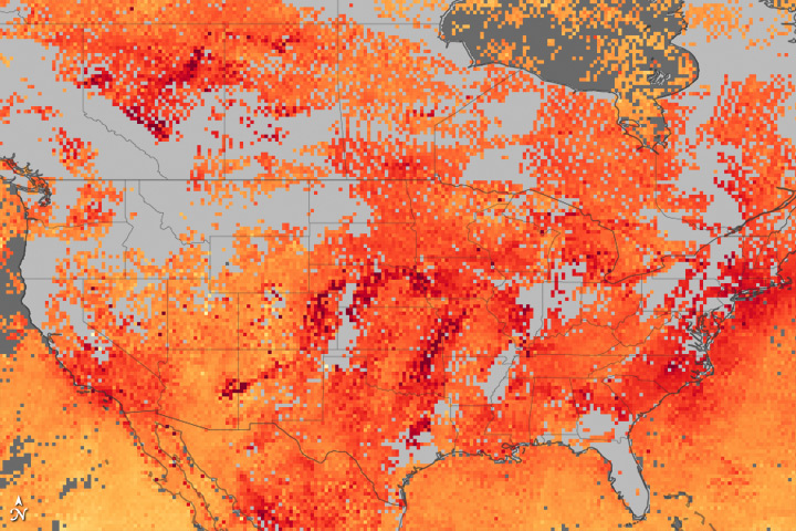Carbon Monoxide pollution over the United States and Canada