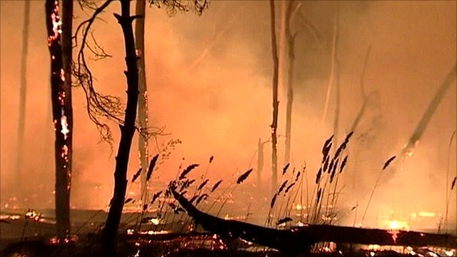 Fires burn in eastern Russia