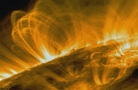 A fast-moving stream of solar wind is buffeting Earth’s magnetic field
