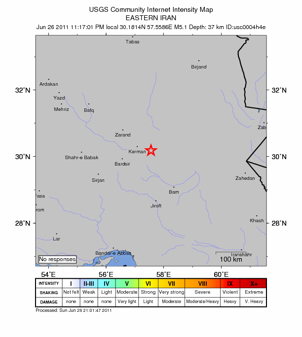 Magnitude 5.1 earthquake hits Iran