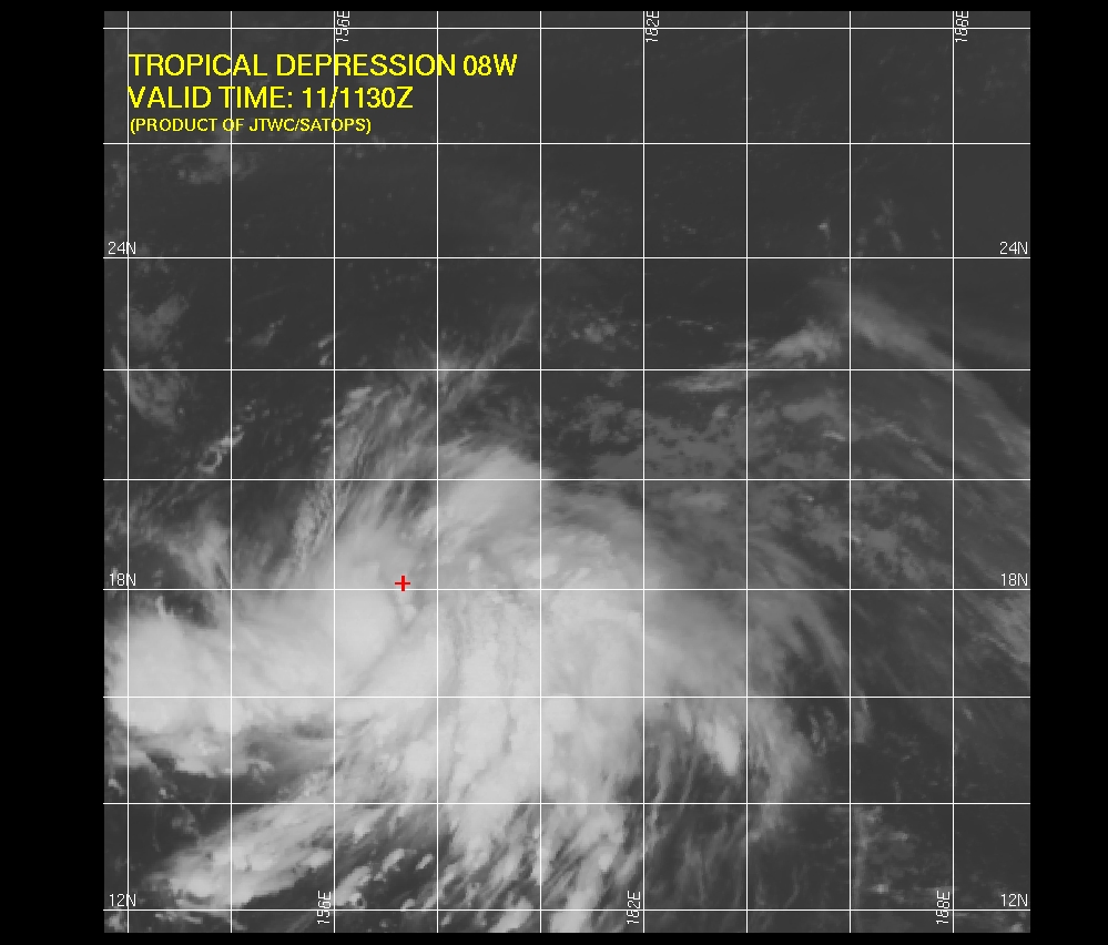 Tropical depression 08W (Eight) warning