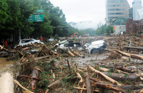 Devastating mudslides triggered by heavy rains hit South Korea