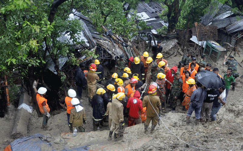 Landslide hit the Bangladesh port city of Chittagong
