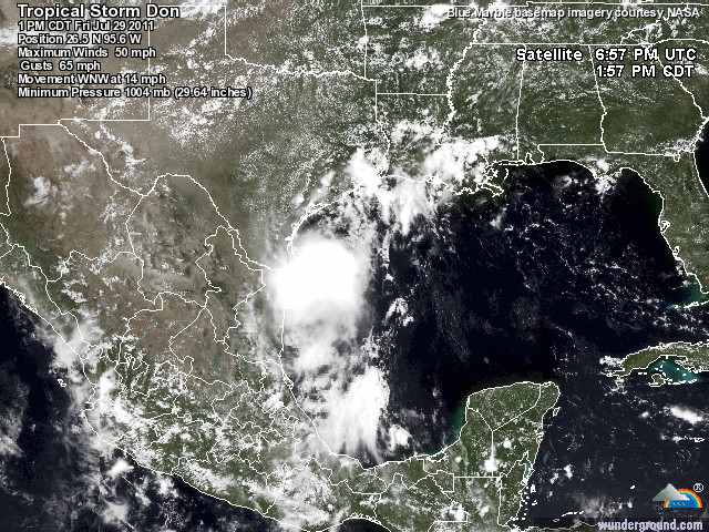 TS Don on the verge of making landfall in Texas