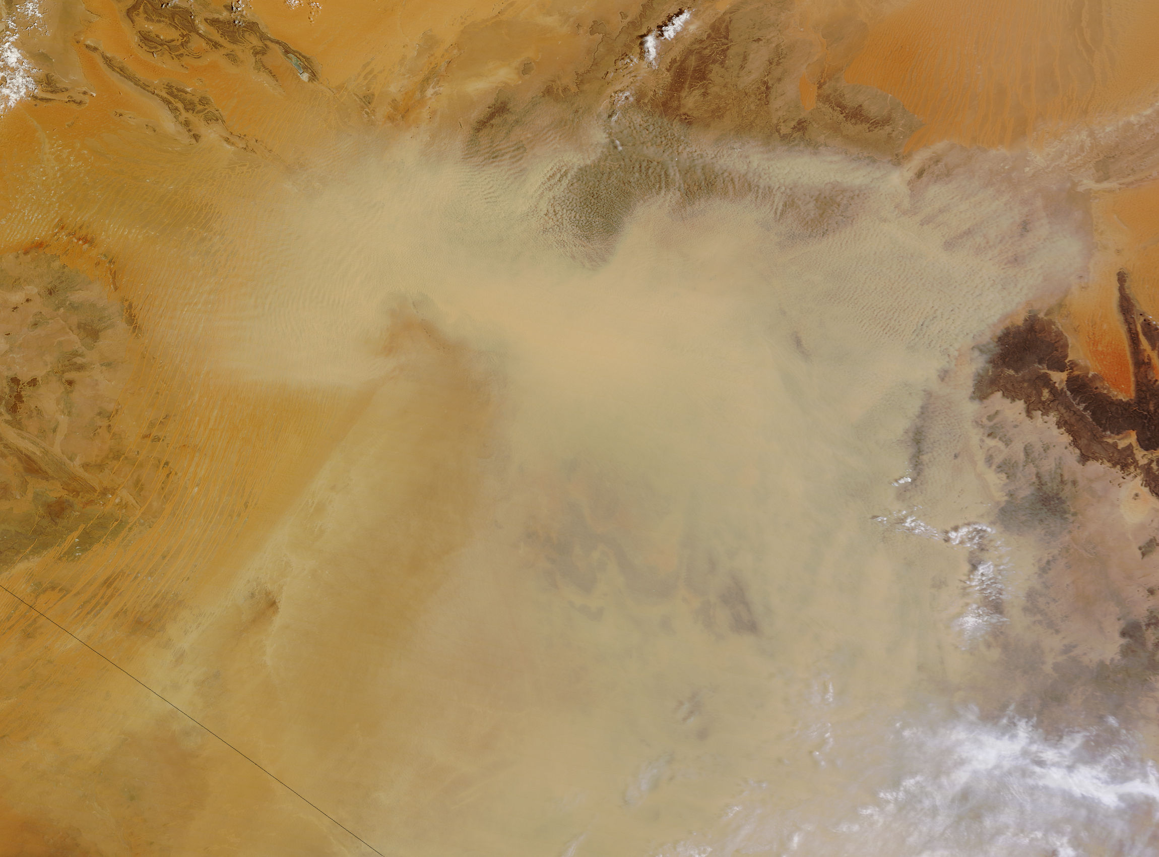 Dust storm in the Sahara Desert