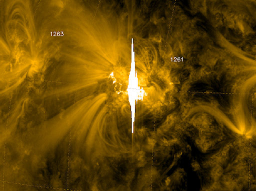 A strong M9.3 solar flare took place