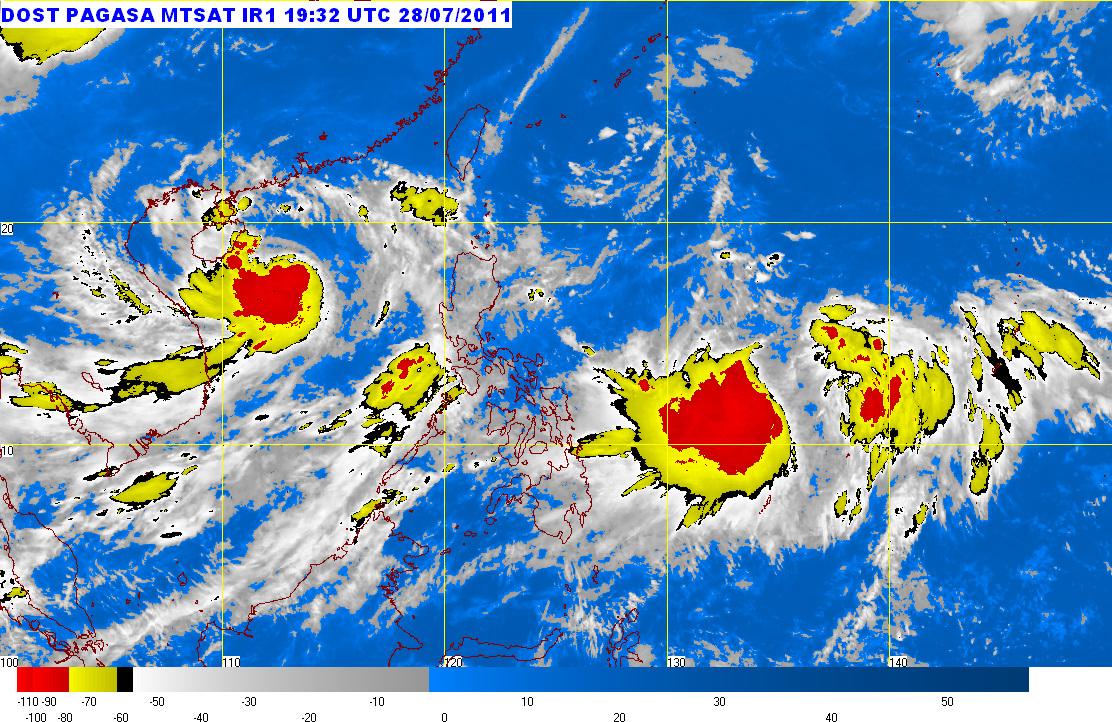 As typhoon Juaning exited Philippines another tropical storm is forming