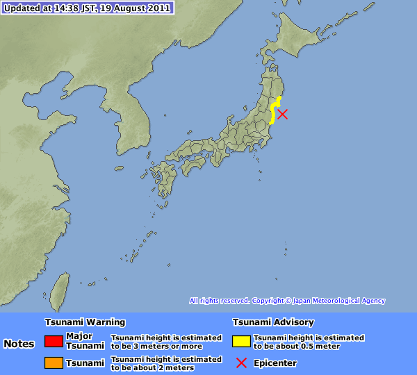 6.8 earthquake struck near the coast of Honshu, Japan