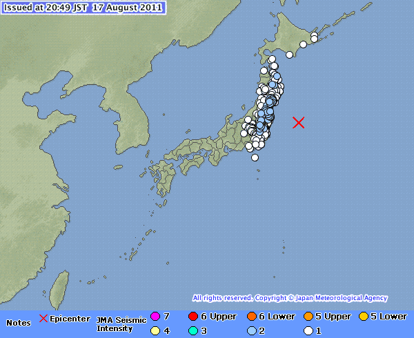 6.2 earthquake hits off the east coast of Japan