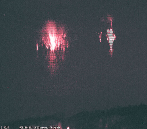 Red sprites high above Earth