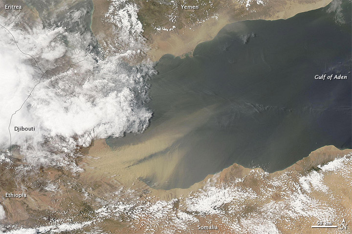 Dust over the Gulf of Aden
