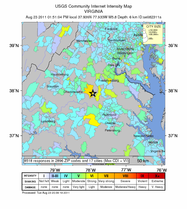 Dangerous 5.8 magnitude earthquake rattles Virginia