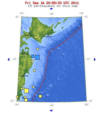 Magnitude 6.6 – Near east coast of Honshu, Japan