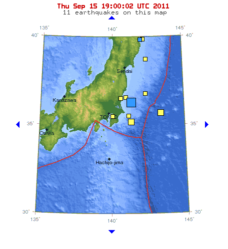 Magnitude 6.2 – Near the east coast of Honshu, Japan