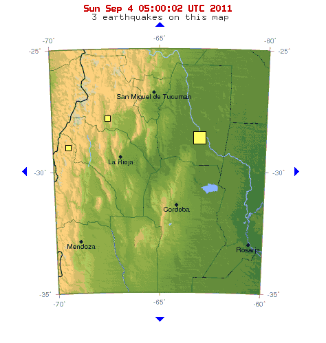 Magnitude 6.7 earthquake struck near Anatuya, Argentina