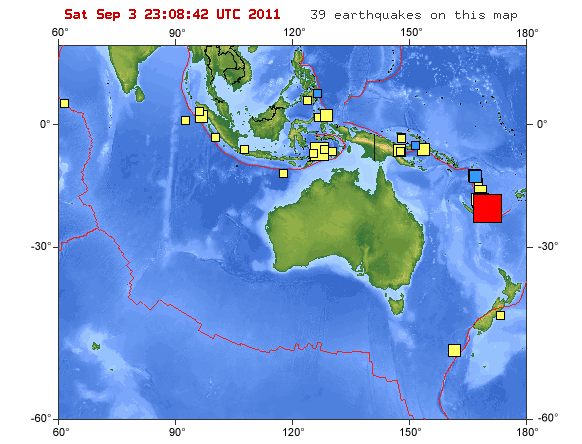 Earthquake 7.0 hits Vanuatu