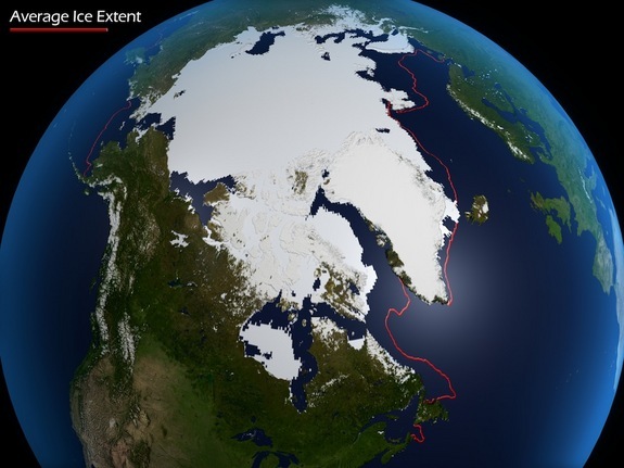 Arctic sea ice hits record low