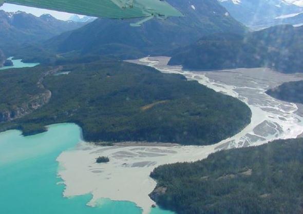 Glacial river in B.C. dried up