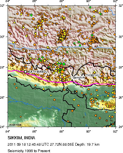 Magnitude 6.9 – Sikkim, India