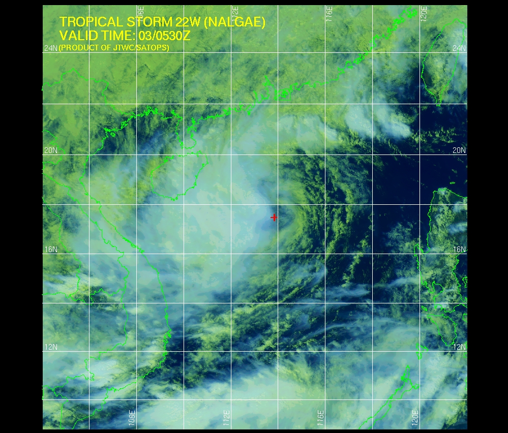Typhoon Nalgae (22W) approaching the Philippines