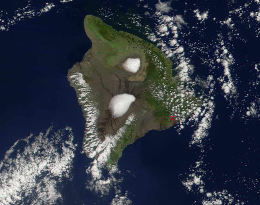Earthquake swarm under Mauna Kea volcano, Hawaii