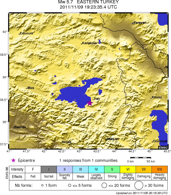 Magnitude 5.7 aftershock hits near Van, Turkey