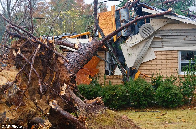 More than 20 tornadoes and severe thunderstorms hit Southeast US