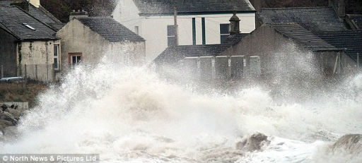 Strong winds and sea surge batter Ireland and UK