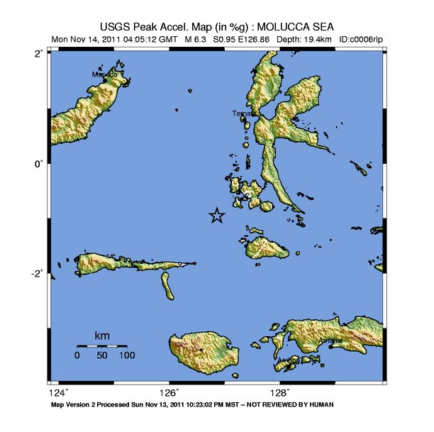 Magnitude 6.3 – Molucca Sea