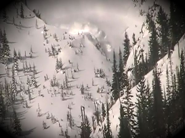Snowslide avalanche in Canada