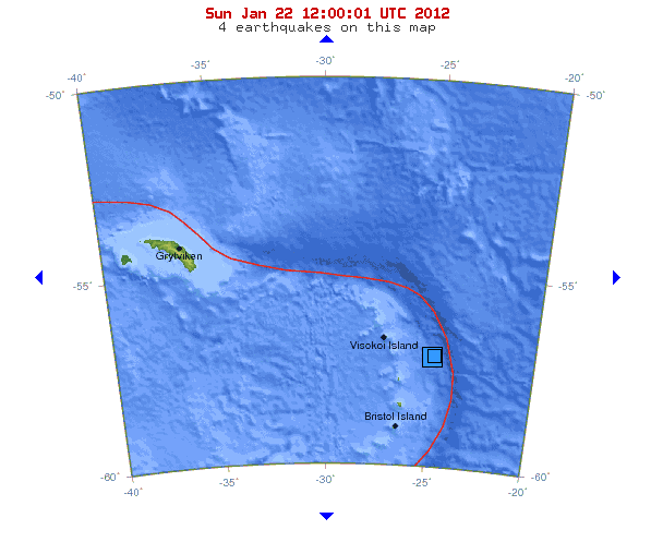 Magnitude 6.0 and 5.2 – South Sandwich Islands region