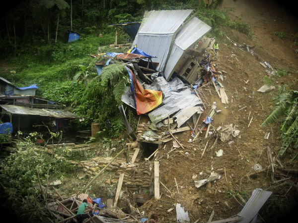 Landslide hit Compostella Valey in Philippines