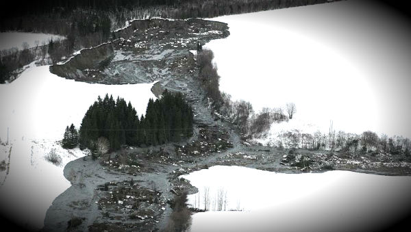 Massive landslide struck Byneset near Trondheim, Norway