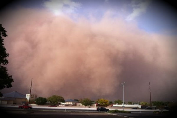 Dust storm over Texas