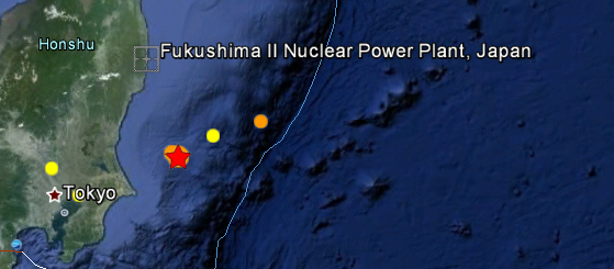 M 6.0 earthquake near the east coast of Honshu, Japan