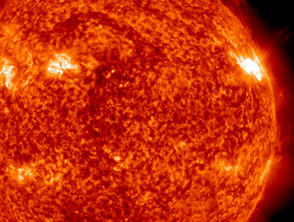 Strong solar flare reaching M7.9 peaked on March 13 2012