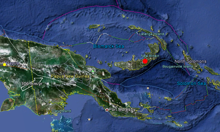 6.4 magnitude earthquake hit New Britain Region, Papua New Guinea