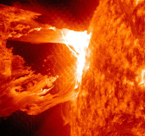 Spectacular M1.7 solar flare at northeastern limb