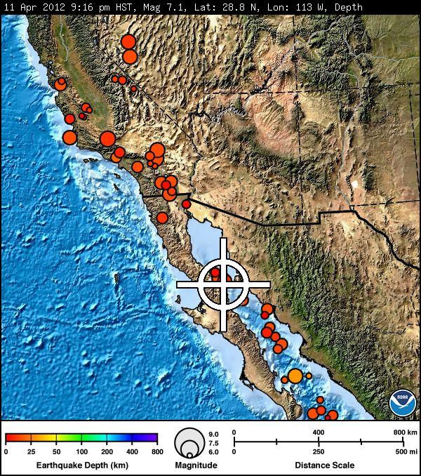 Two strong and shallow earthquakes with magnitudes 6.2 and 6.9 struck Gulf of California