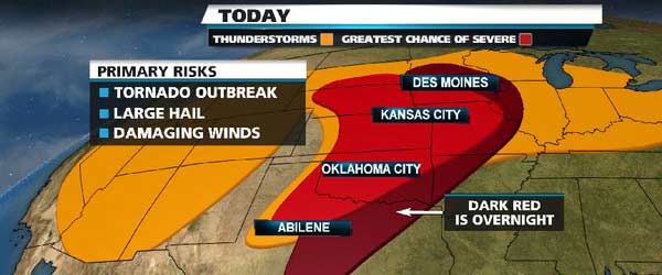 US: Severe weather outbreak expected this weekend