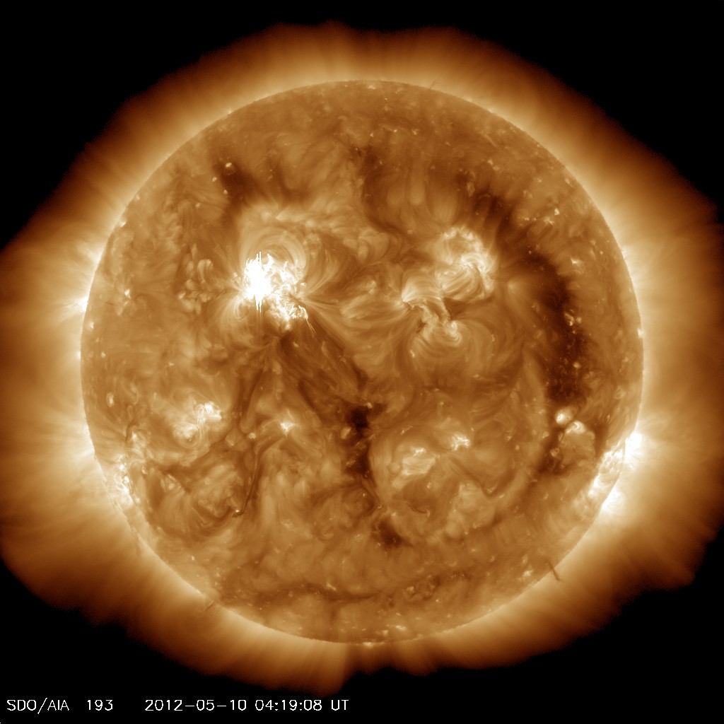 Space weather highlights for May 07 – May 13, 2012: 55 C-class and 6 M-class flares