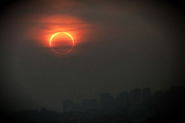 Annular solar eclipse today